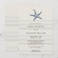 Navy Starfish Beach Ocean Theme Baby Shower