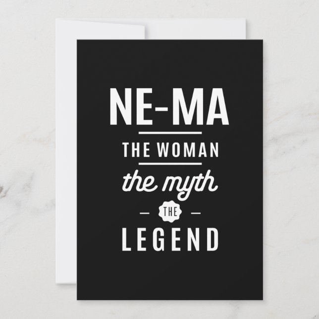 Invitación Ne-Mamáes La Mujer El Mito La Leyenda (Anverso)