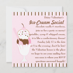 Invitación Neapolitan Sundae