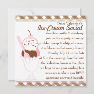 Invitación Neapolitan Sundae