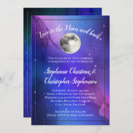 Invitación Nebulosa de la Luna Llena Boda del Espacio Ultrate