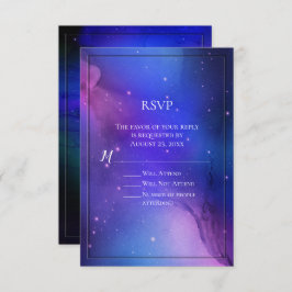 Invitación Nebulosa púrpura Boda del espacio ultraterrestre d