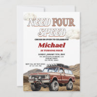Necesita cuatro velocidades 4x4 Camión rojo cuarto