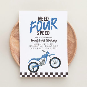 Invitación Necesita cuatro velocidades Blue Dirt Bike Boy 4º