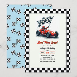 Invitación Necesita Fiesta de Cumpleaños de Coche de Carreras