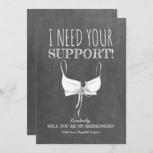 Invitación Necesita su ayuda Funny Bridesmaid Propuesta