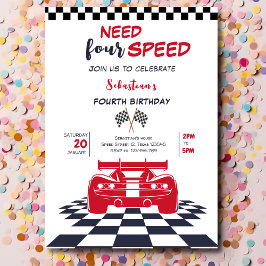 Invitación Necesitan cuatro autos de carreras de velocidad cu
