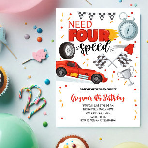 Invitación Necesito coche de carreras de cuatro velocidades r