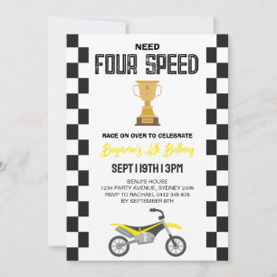 Invitación Necesito Cuatro Moto De Dirt De Cuatro Velocidades