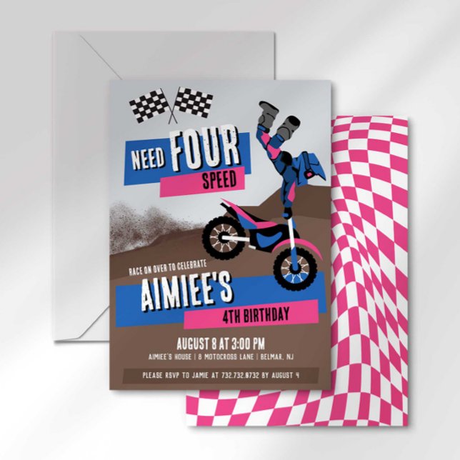 Invitación Necesito Cuatro Velocidades Moto Cross Dirt Bike C (Subido por el creador)