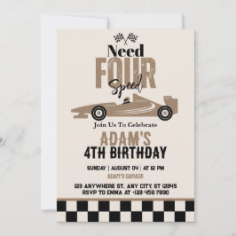 Invitación Necesito un Fiesta de cuatro velocidades para auto