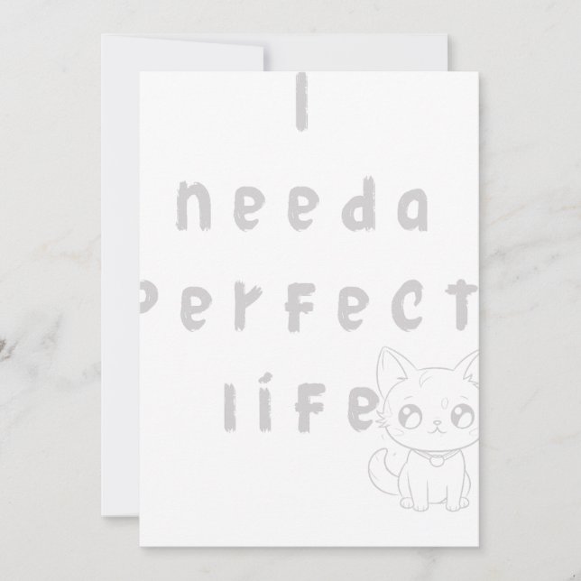 Invitación Necesito una vida perfecta (Anverso)
