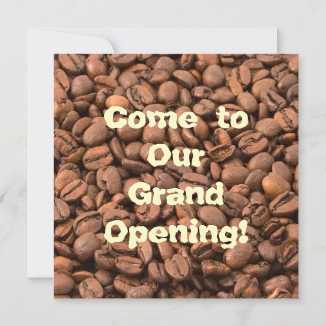 Invitación ¡Néctar de café de los dioses! (Anverso)