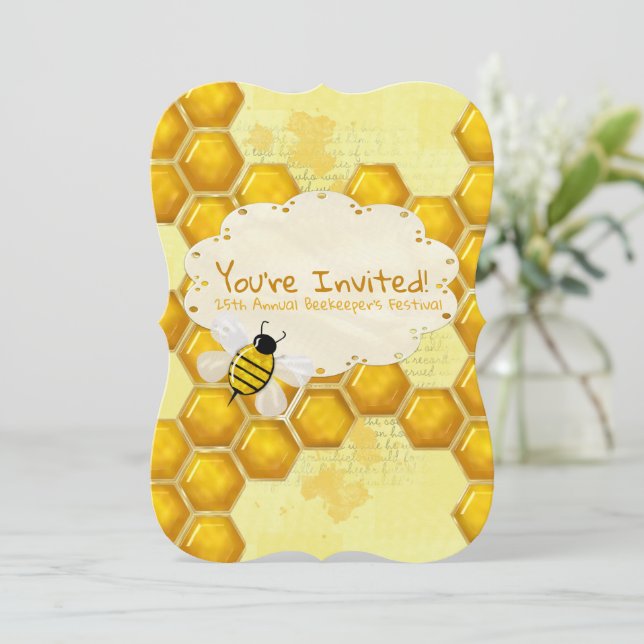 Invitación NEGOCIO DE EVENTO Honey Comb 3D Whimsey (Anverso de pie)