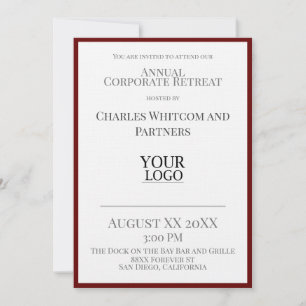 Invitación Negra actividad comercial o evento corporativo con