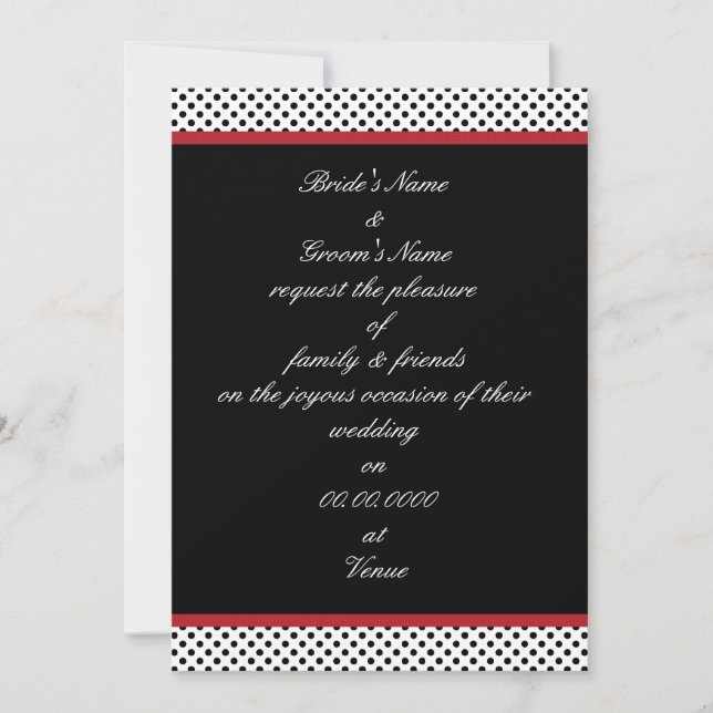 Invitación negra, blanca y roja del lunar (Anverso)