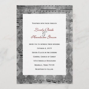 Invitación negra gris de la boda de Chevron de la