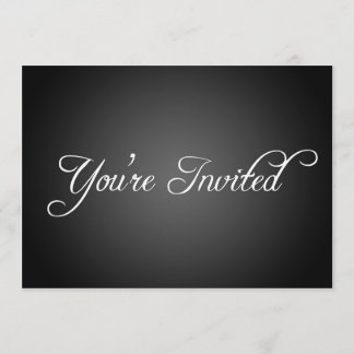 Invitación negra moderna del fiesta