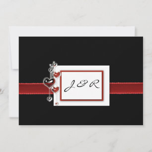 Invitación negra y roja