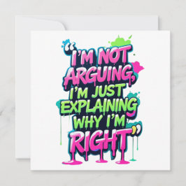 Invitación Negrita Cita divertida Neon Graffiti Design