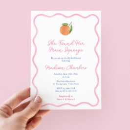 Invitación Negrita Citrus Rosado Principal Squeeze Bridal Duc