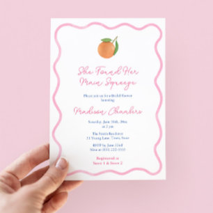 Invitación Negrita Citrus Rosado Principal Squeeze Bridal Duc