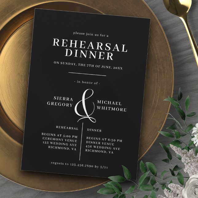 Invitación Negrita clásica | Moody Cena de ensayo formal (Subido por el creador)