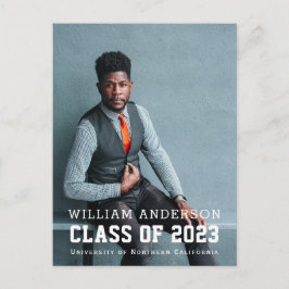 Invitación negrita de graduación de fotografía Min
