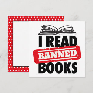 Invitación Negrita «Leo libros prohibidos» Bookish 