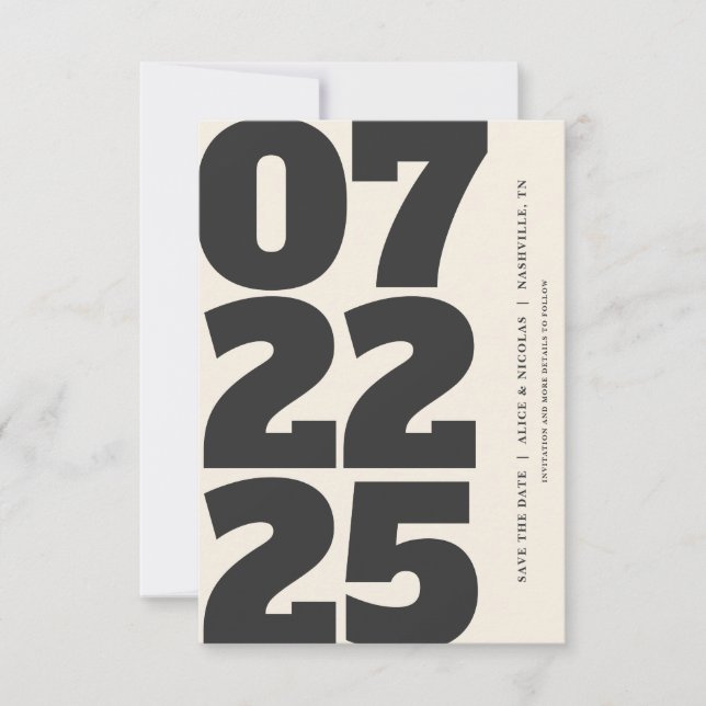 Invitación Negrita Moderna Guardar La Fecha Con Luz Fotográfi (Anverso)
