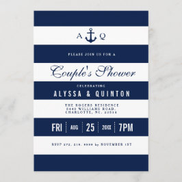 Invitación Negrita Parejas Temáticas Náuticas Ducha Invitació