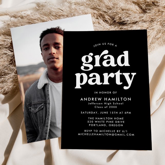 Invitación Negrita: Partido de Graduación de Fotografía de Ti (Subido por el creador)
