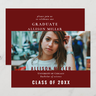 Invitación Negrita: Partido de Graduación de Fotografía de Ti