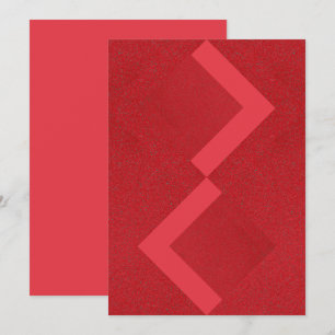 Invitación Negrita Roja Chevron – Personalizable