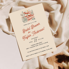 Invitación Negrita Terracotta Cactus Desert Bridal Shower