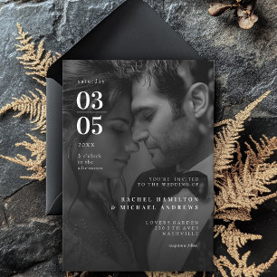 Invitación Negrita, Trending, B&W-Photo, Boda