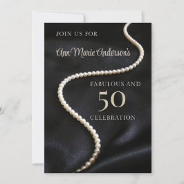 Invitación Negro 50 y fabuloso