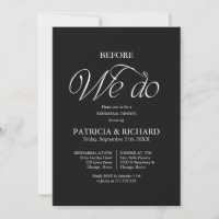 Negro Antes de la Cena de Ensayo de Boda