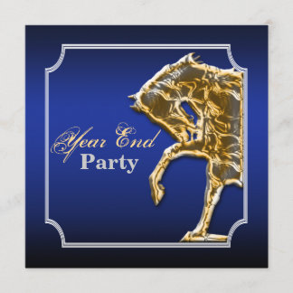 Invitación Negro azul del fiesta del caballo de la