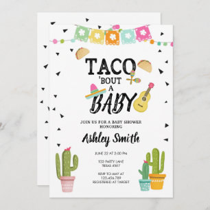 Invitación Negro Baby Shower del cactus del amor del combate
