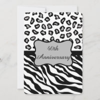 Negro Blanco Gris Cebra Leopardo 40 Aniversario