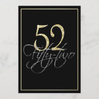 Negro de plata formal y 52.a fiesta de cumpleaños