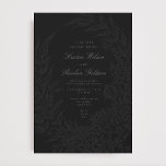 Invitación Negro editable sobre Boda de guirnalda floral negr<br><div class="desc">Esto es parte de una colección - si necesita ayuda o más si por favor contacta conmigo</div>