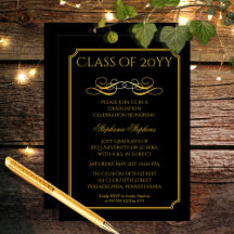Negro elegante | Fiesta de graduación de la Univer