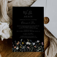 Negro floral salvaje que volvemos a prometer renov