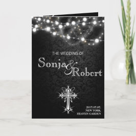 Invitación - Negro gótico con luces blancas