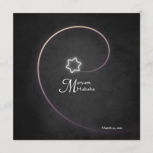 Invitación Negro islámico de la estrella de la noche de