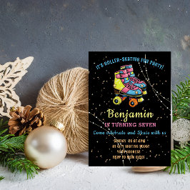 Invitación Negro Personalizado de la fiesta de cumpleaños de 