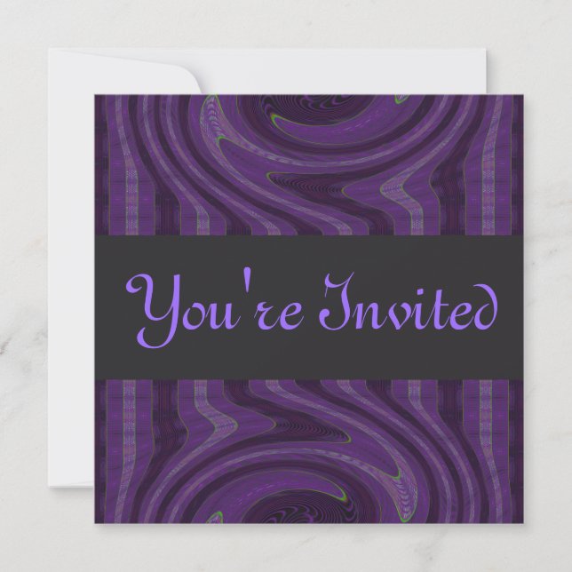 Invitación negro púrpura (Anverso)