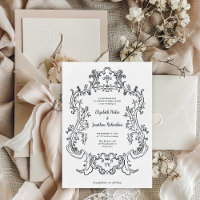 Negro Regal y Blanco | Boda de cuadro barroco